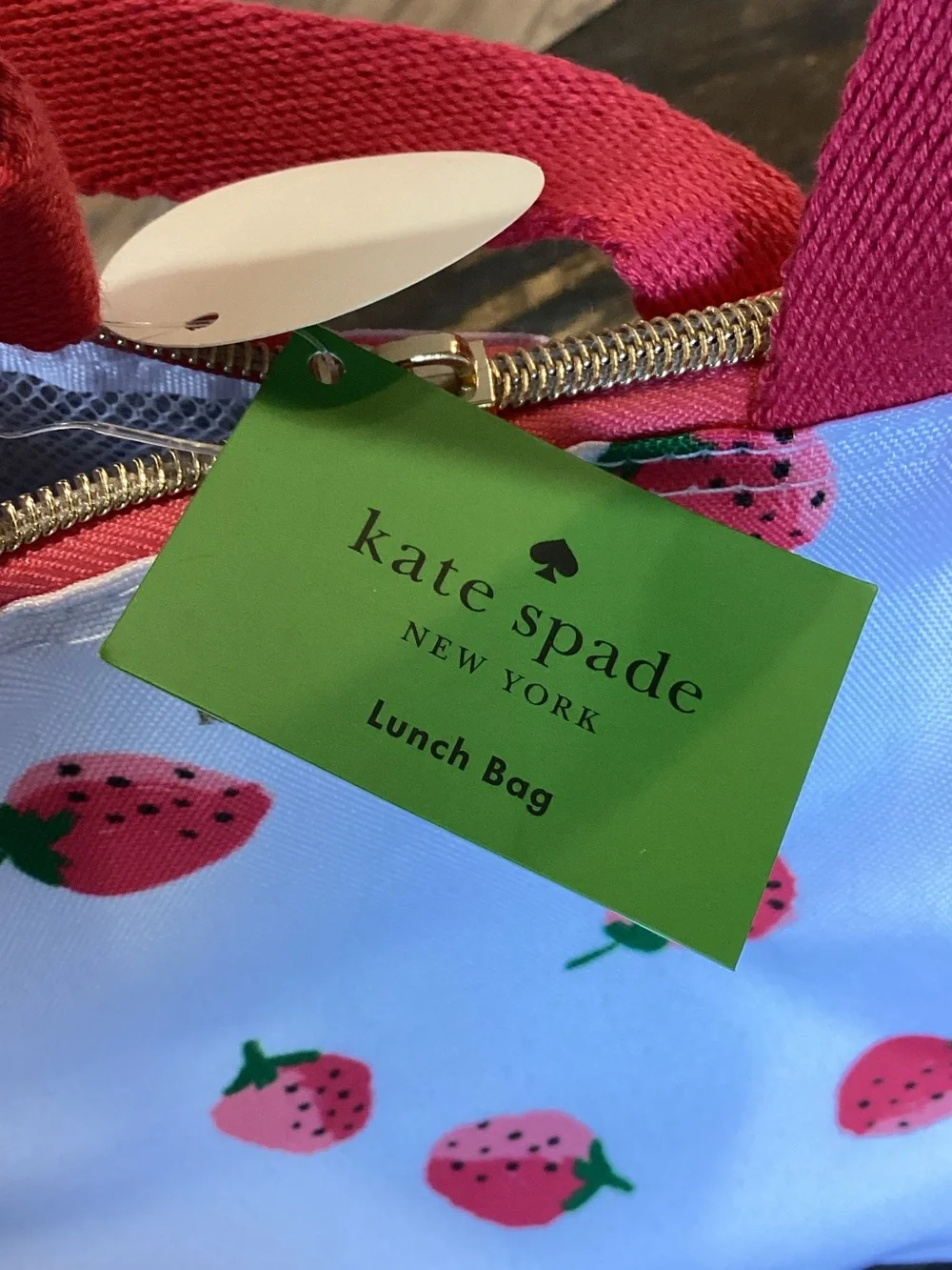 kate spade Strawberry Lunch Tote with Clear Storage Container